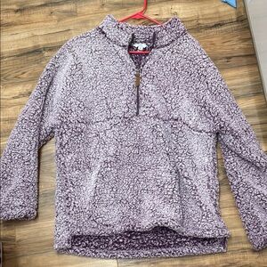 Time and Tru Lavender Sherpa Turtleneck Sweater